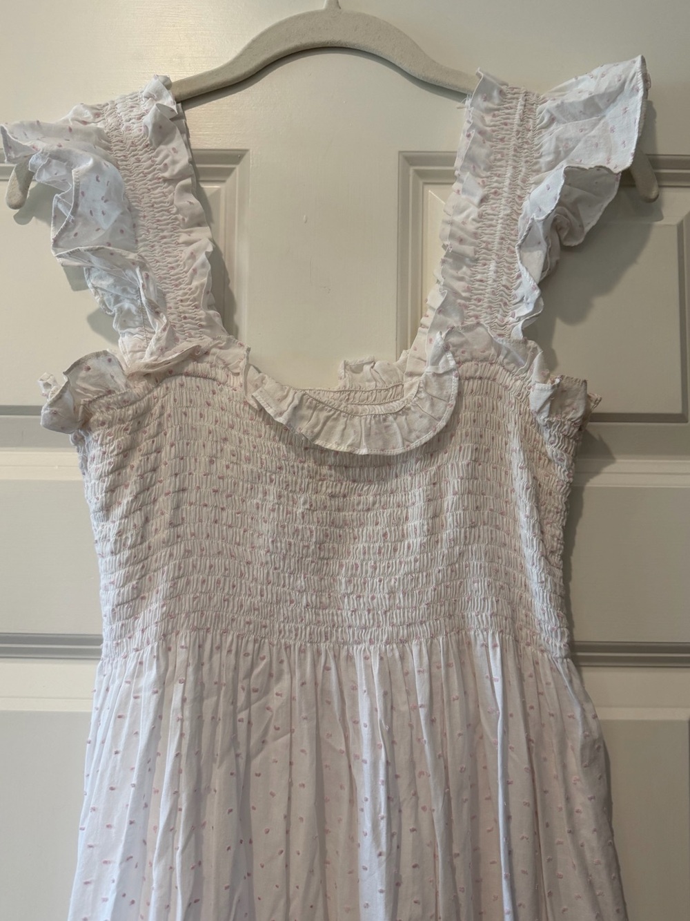 Hill House Home Ellie Nap Dress white with pink polka dot - Picture 5 of 8